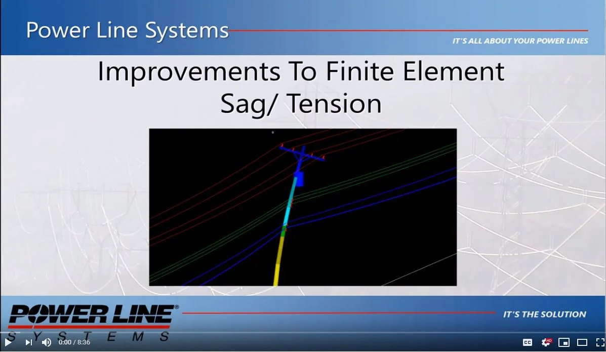 Video: FE Sag-tension Improvements in version 15.50