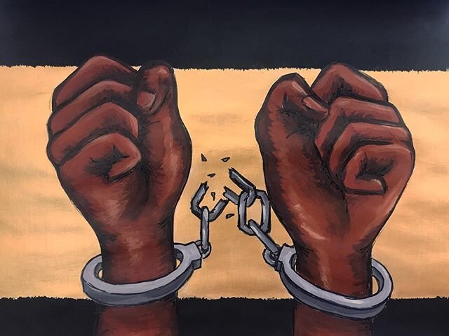 f r e e d o m // Happy Juneteenth! At Franklin Women&rsquo;s Shelter we would always take today as an opportunity to explore symbols of freedom in art therapy group. One that resonated with a lot of my clients was the breaking of chains. Not only is 