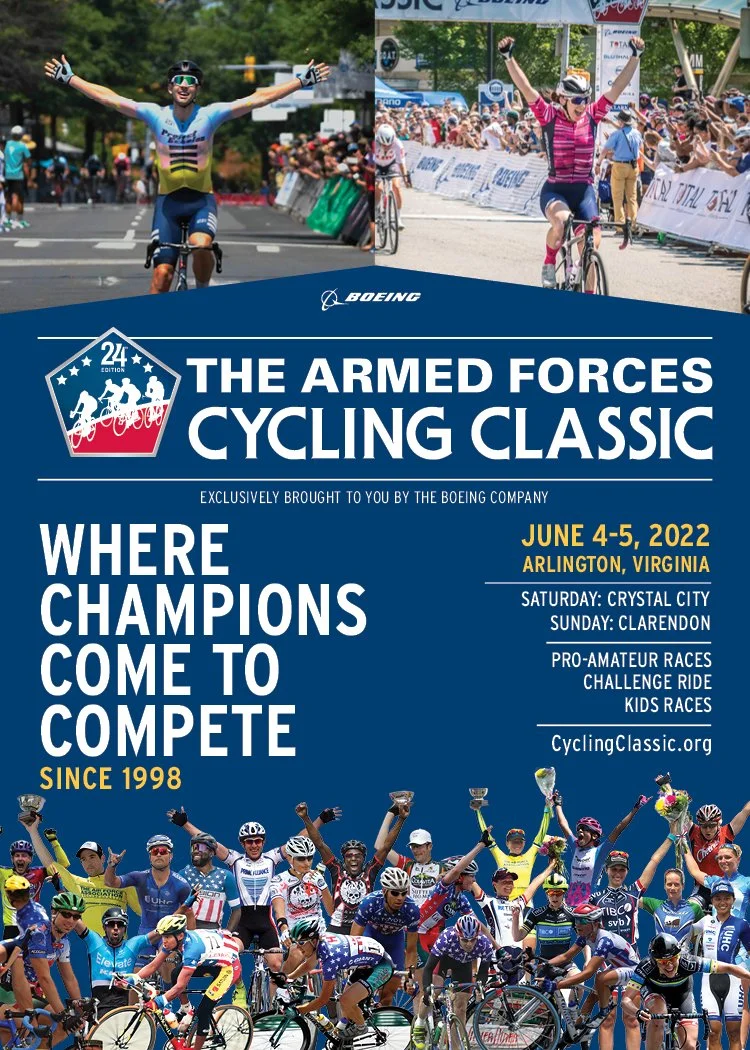 Armed Forces Cycling Classic Poster with Champion Cyclists
