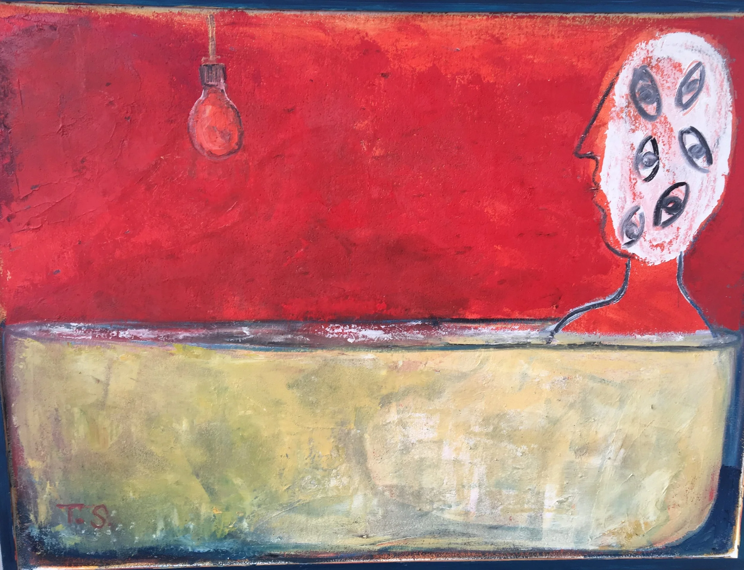 A moment between.2018.Oil on cork wood. 85x65cm..JPG