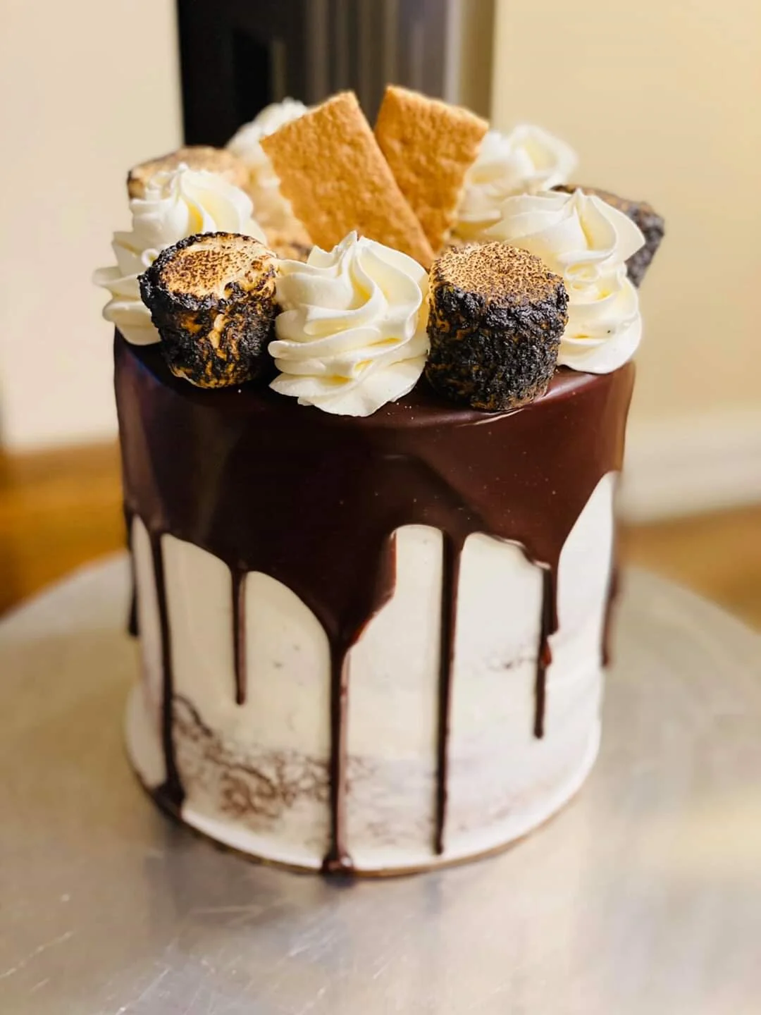 ONLINE S'mores Cake — No Thyme to Cook
