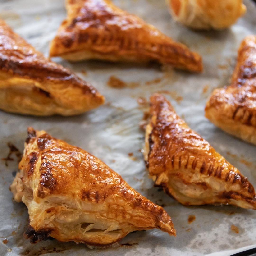 Today's recipe of the week is Sausage and Cheese Puff Pastries.

Sausage and cheese puff pastries are savory delights, featuring flaky pastry filled with seasoned sausage and gooey melted cheese, baked to golden perfection. These bite-sized treats ar