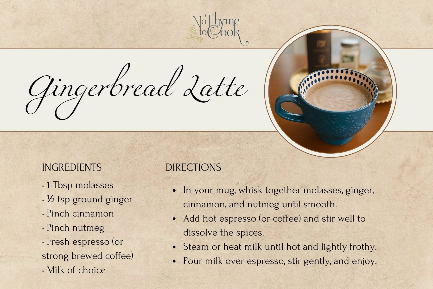 Day 5 of NTTC&rsquo;s 12 Days of Christmas 🎄
Today&rsquo;s cozy moment: a gingerbread latte. ☕

Warm spices, fresh coffee, and a quiet pause in the holiday rush.
Quick tip: Molasses gives gingerbread flavor its depth &mdash; start small and adjust t