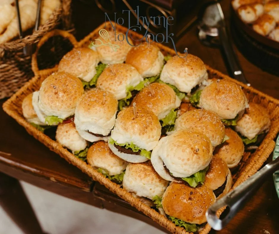 🐟 Wild Salmon Sliders
(Makes 12 sliders)

Ingredients:
For the Salmon Patties
1&frac12; lbs wild salmon (skin removed, finely chopped by hand &mdash; not pur&eacute;ed)
1 small shallot, very finely minced
1 tbsp Dijon
1 tbsp mayo (just enough for mo