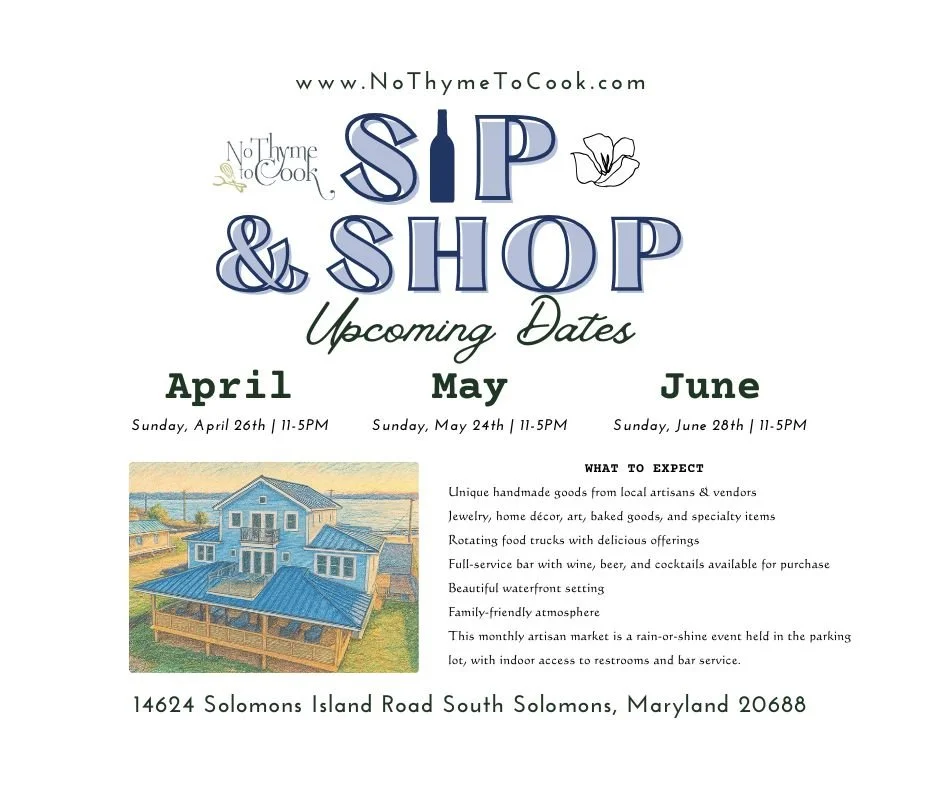 Calling all Maryland makers and creatives! 🦀✨

We&rsquo;re looking for talented local artisans to feature at our upcoming Monthly Sip and Shop!
If you specialize in:
&bull; Handmade soap
&bull; Woodcraft &amp; driftwood pieces
&bull; Photography
&bu