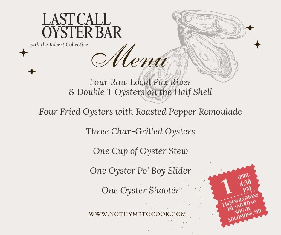 🌊🦪 LAST CALL FOR OYSTER SEASON 🦪🌊
Tomorrow night, we&rsquo;re bringing the coast to your plate at Last Call Oyster Bar with The Robert Collective &mdash; a one-night-only experience you do not want to miss.

🔥 Menu highlights:
&bull; Raw local o
