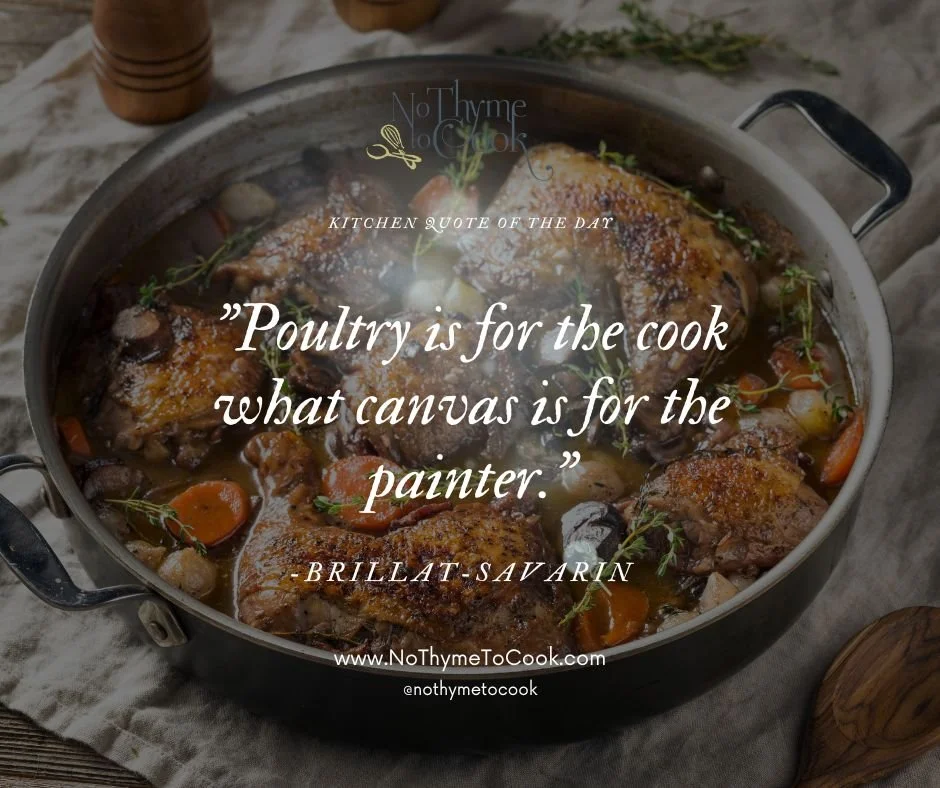📖🍽️ Kitchen Quotes of the Day 🌿🌱 for a little culinary inspiration!
www.NoThymeToCook.com