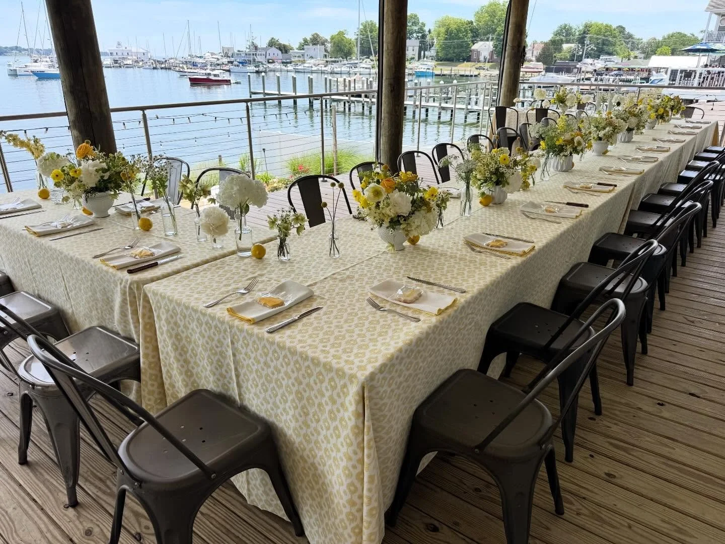 Today's beautiful private Rehearsal Wedding Luncheon view. 🌊☀️