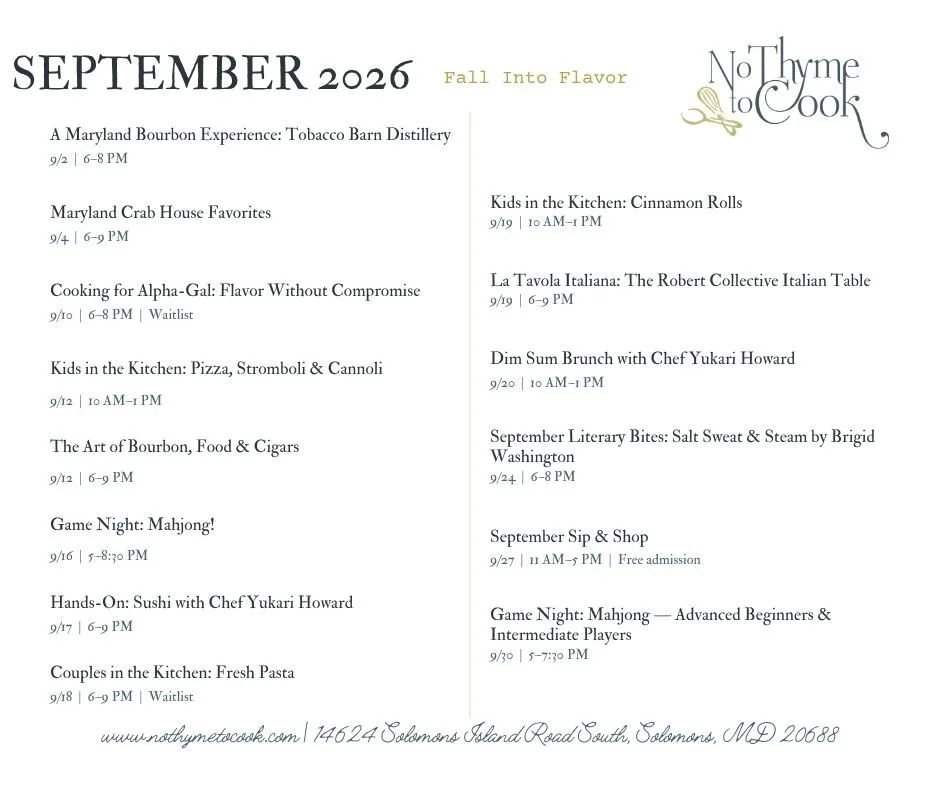 🌿 September is the perfect time to get back in the kitchen! 🍂
www.NoThymeToCook.com