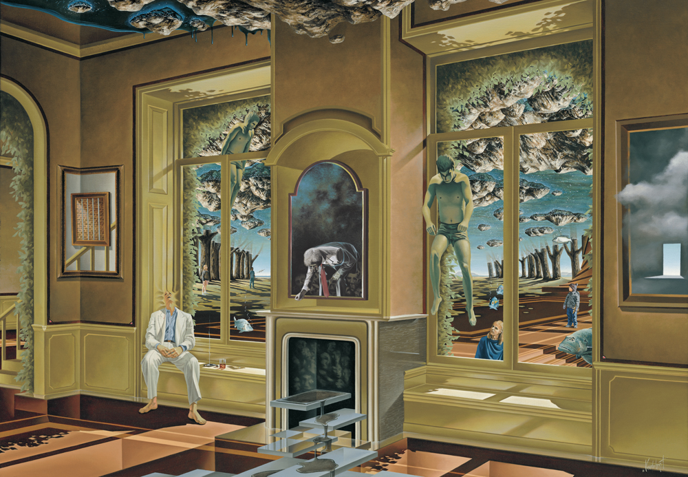 10. CODE 1989, 40” x 28”, Oil on Canvas - SOLD - Private Collection This painting was created for the Canadian Association of Chiefs of Police anti-drug campaign: the Canadian Offensive on Drug Education (CODE). Laden with symbolic imagery