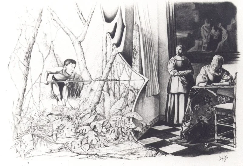 Ball Pen and Pencil - Original drawing for ‘The First Probe’.