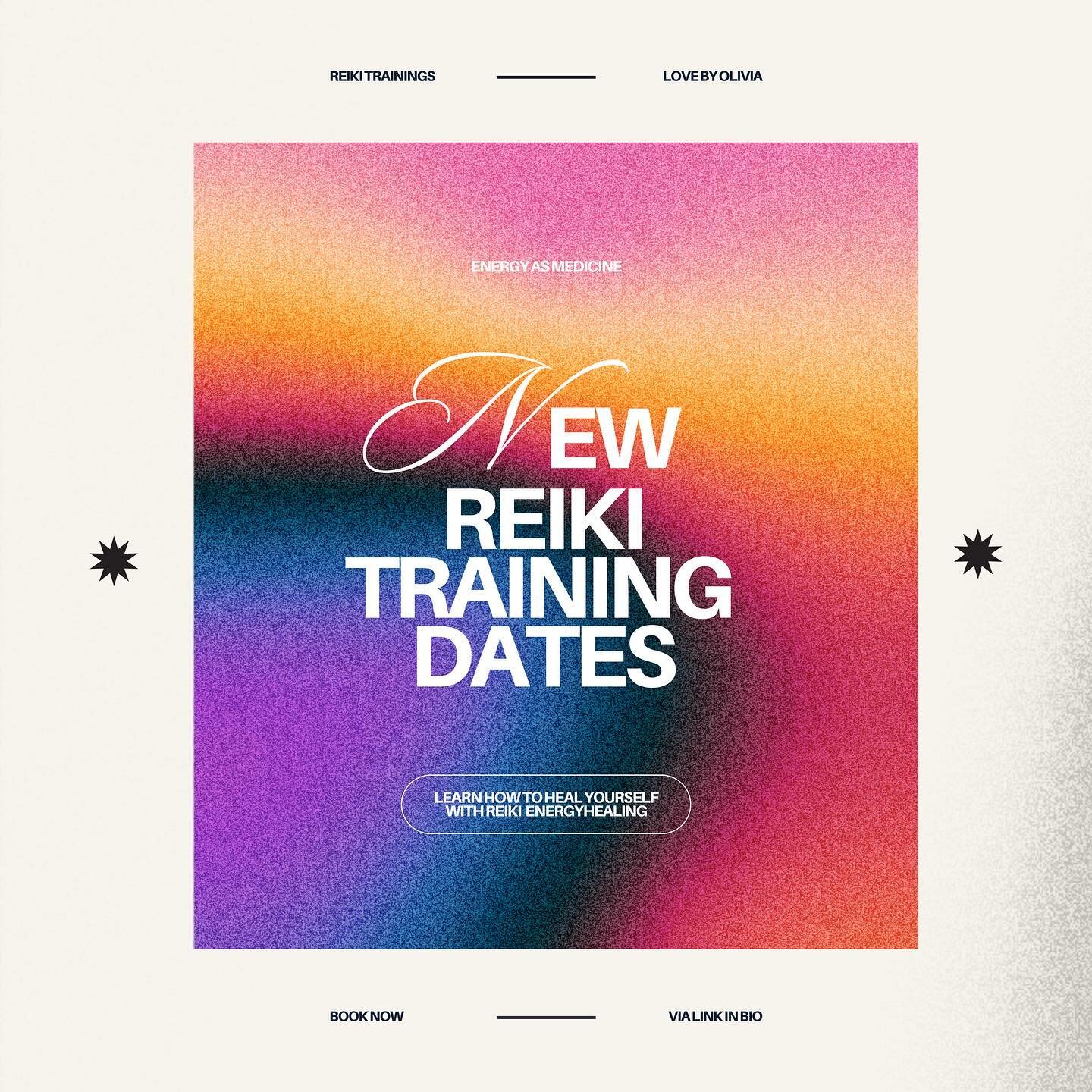 *NEW REIKI LEVEL ONE, TWO AND THREE DATES NOW LIVE* 
Tap link in bio to learn more ✨ #Reiki #energyMedicine