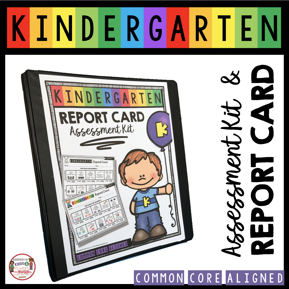 Kindergarten Report Card and Assessment Kit - FREEBIE
