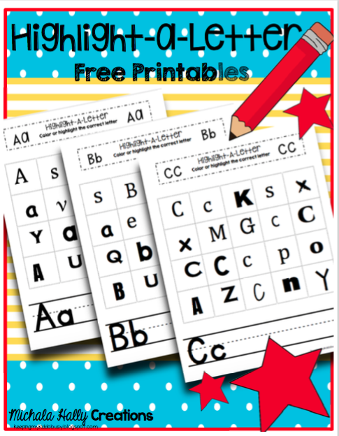 Highlight-a-Letter FREE Printables — Keeping My Kiddo Busy