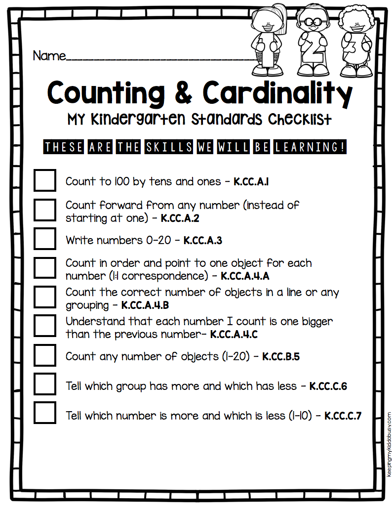 pix End Of First Grade Skills Checklist kindergarten standards i can