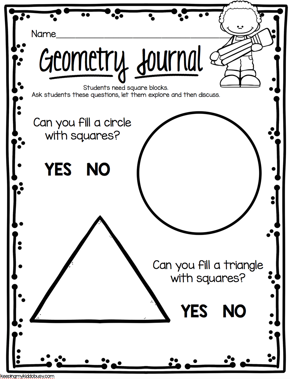 Kindergarten Geometry Unit - Freebies — Keeping My Kiddo Busy