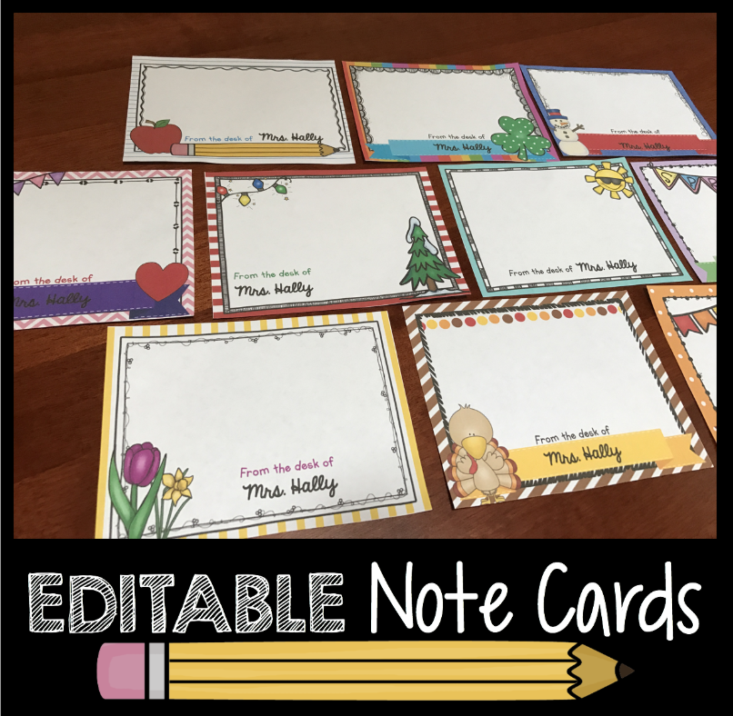 FREE Teacher Note Cards