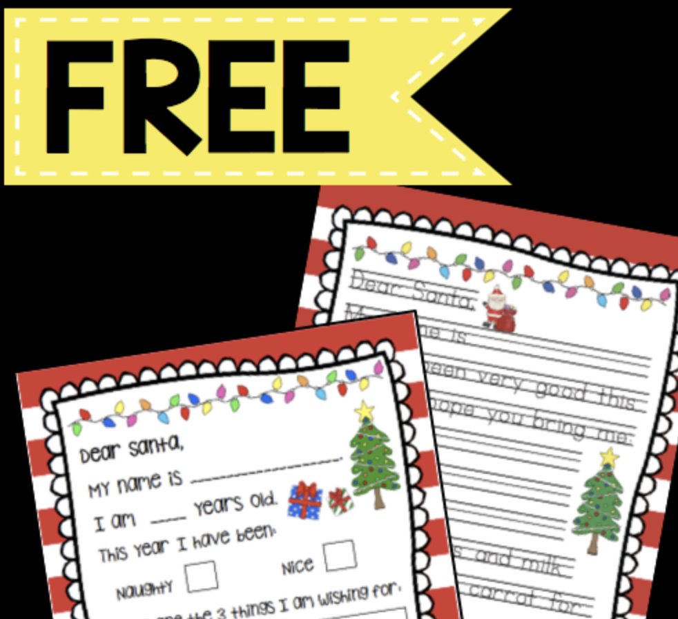 Write a Letter To Santa FREEBIE