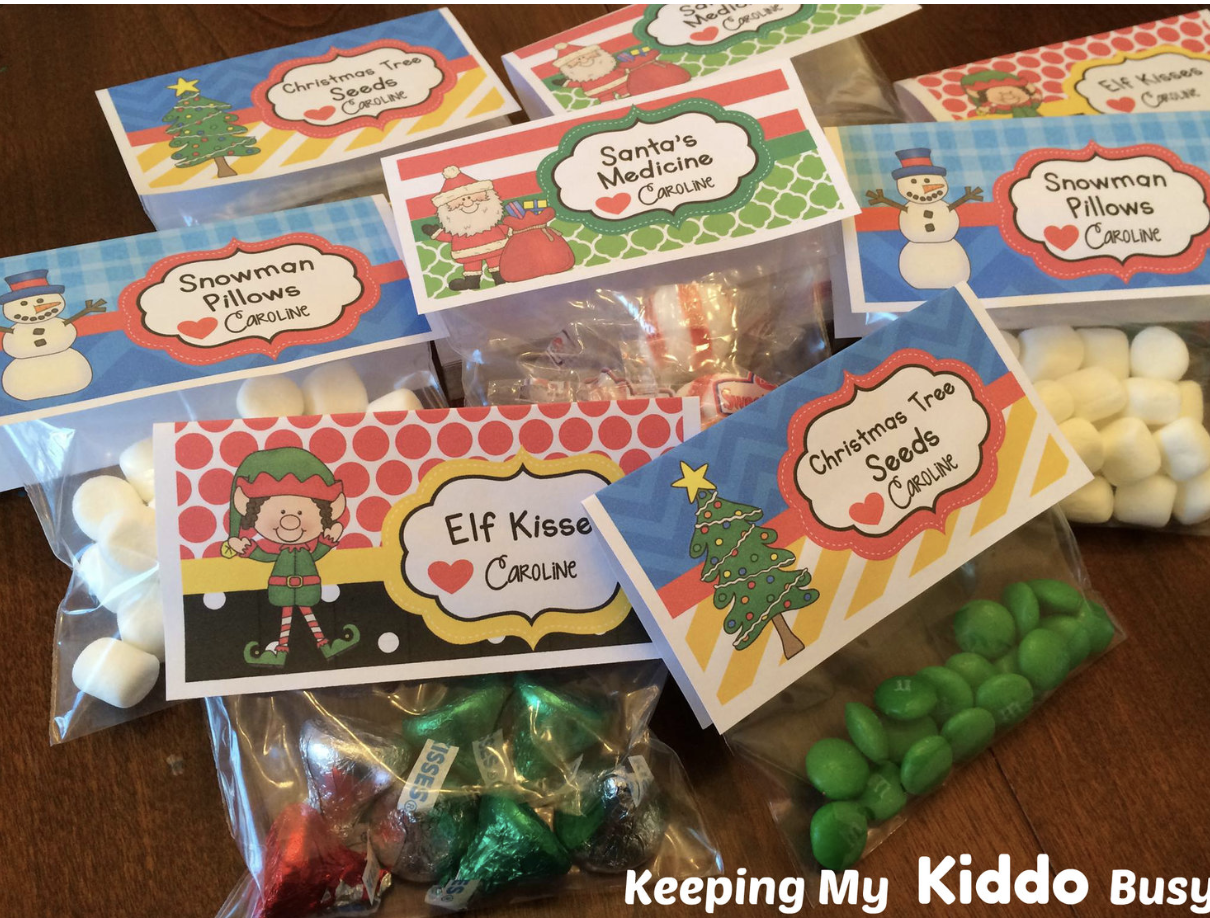 Christmas Favor Toppers {FREE Printable}