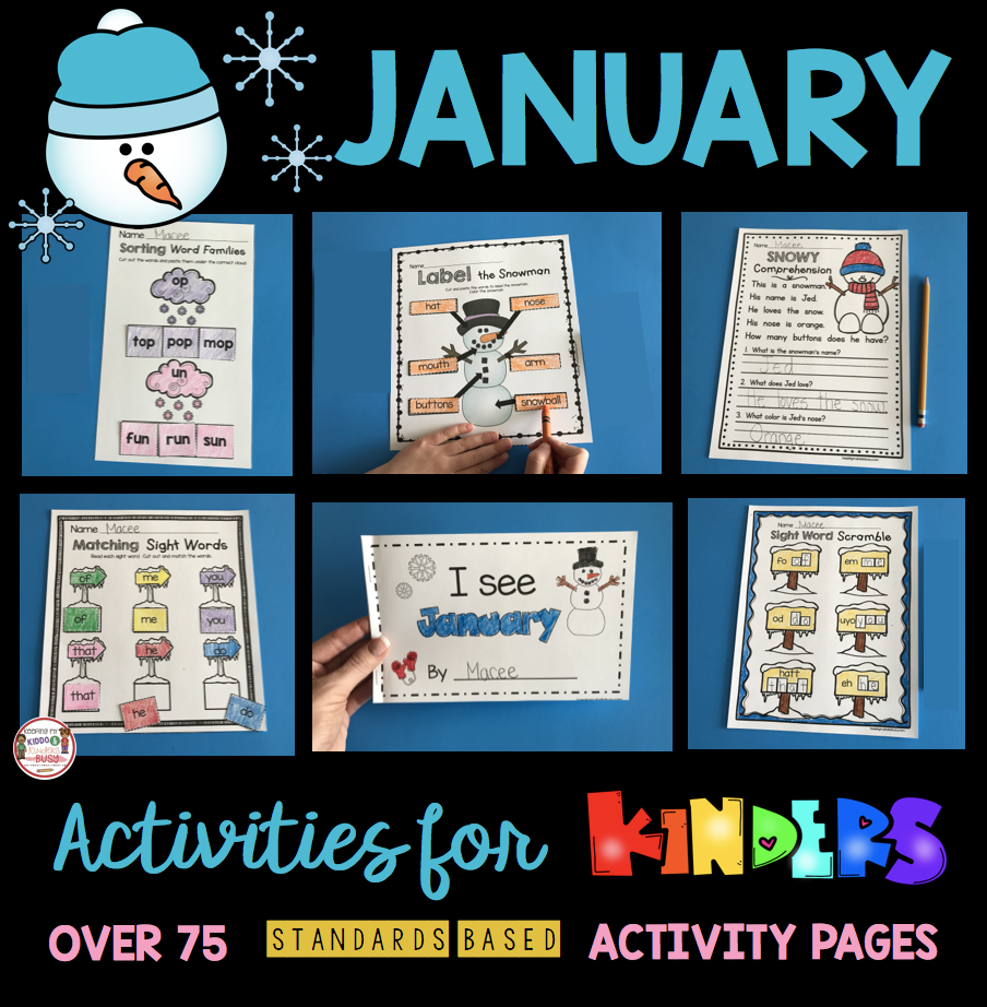 January No Prep Math &amp; Literacy Pack - FREEBIES