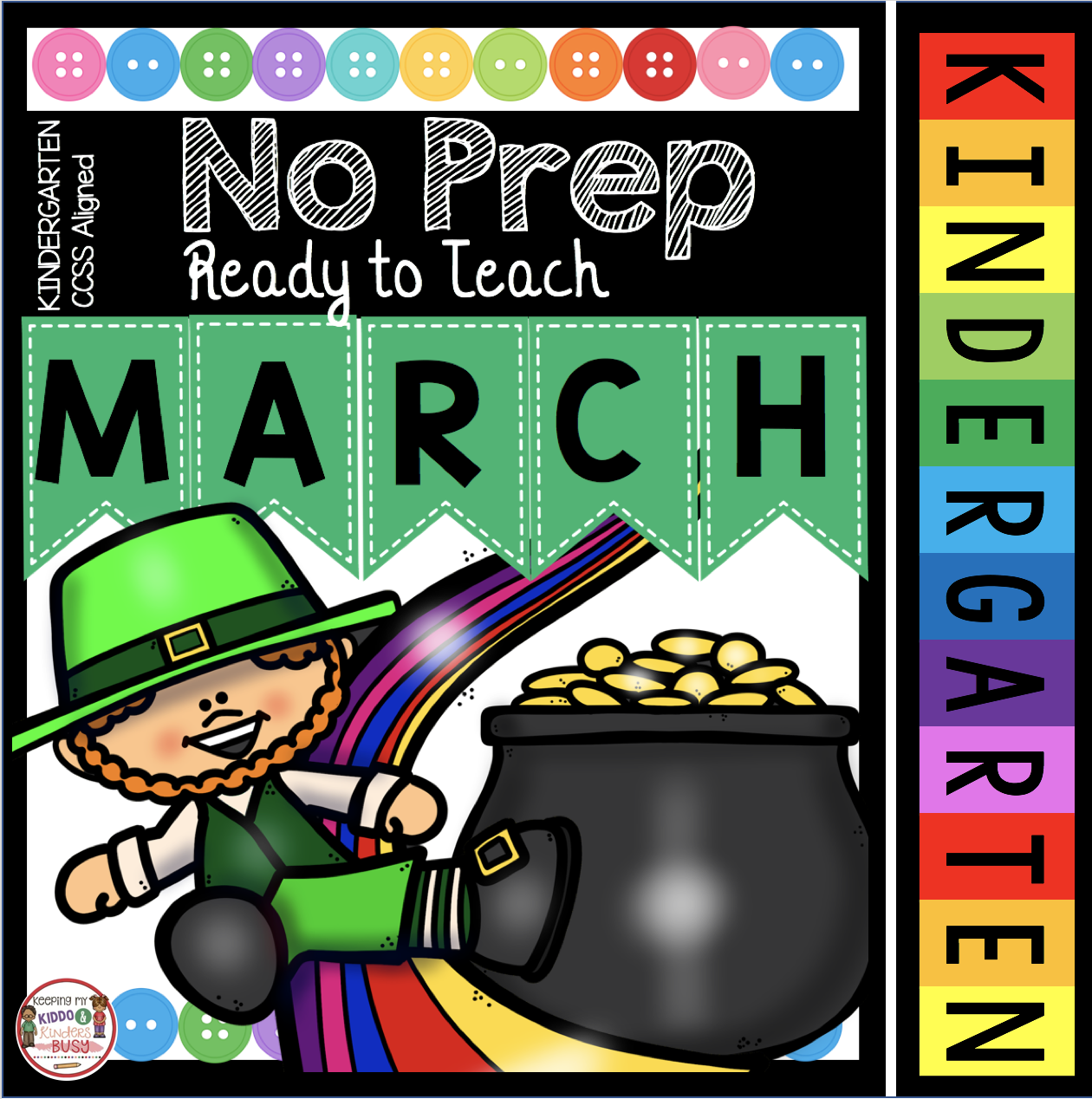 March Math Ela Kindergarten Pack No Prep Freebies Keeping My Kiddo Busy