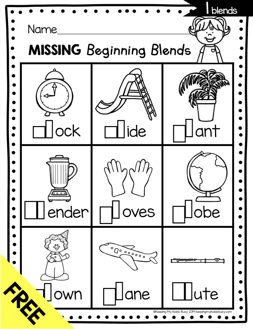 Consonant Blends Worksheets Free Printable