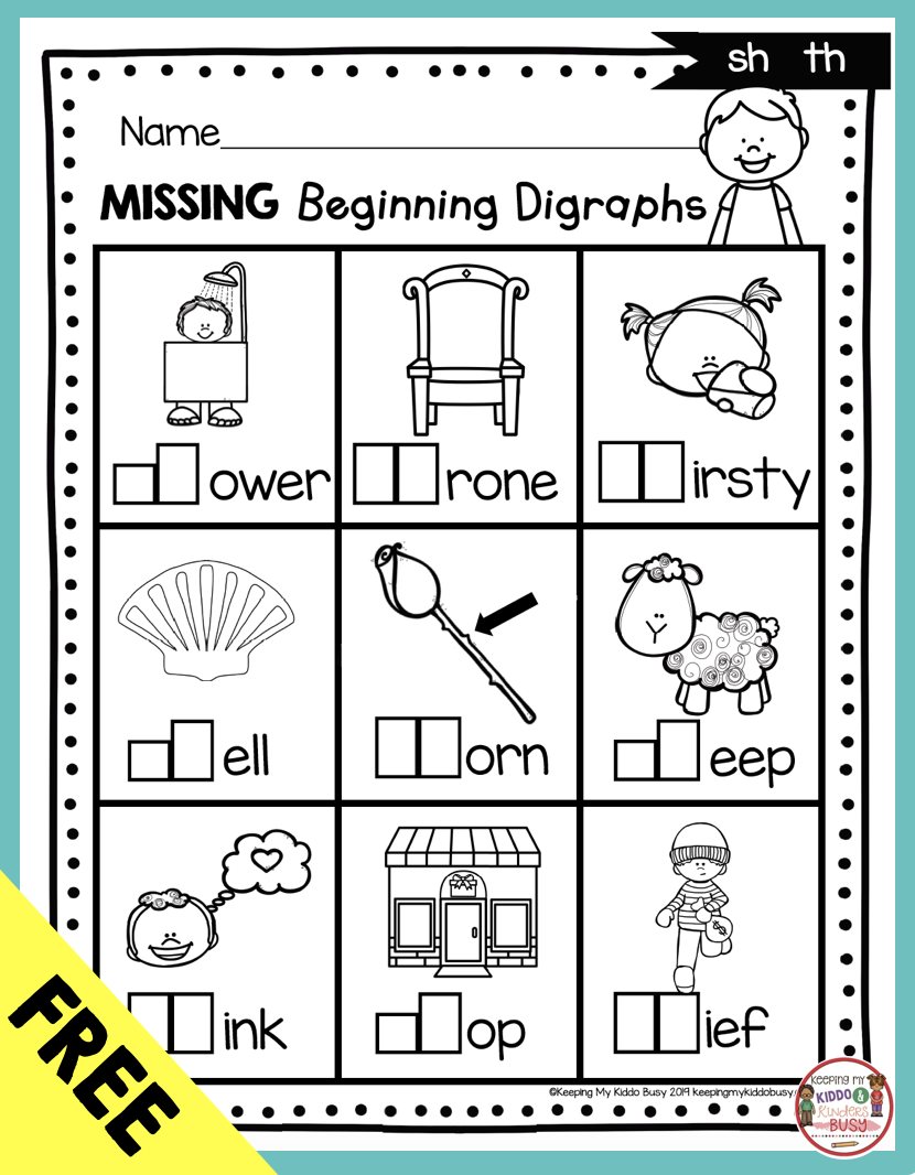 Free Printable Digraph Worksheets