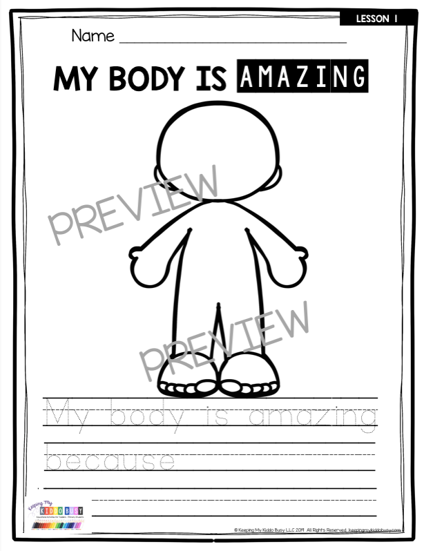 all about my body and 5 senses free activity science unit 1 keeping my kiddo busy