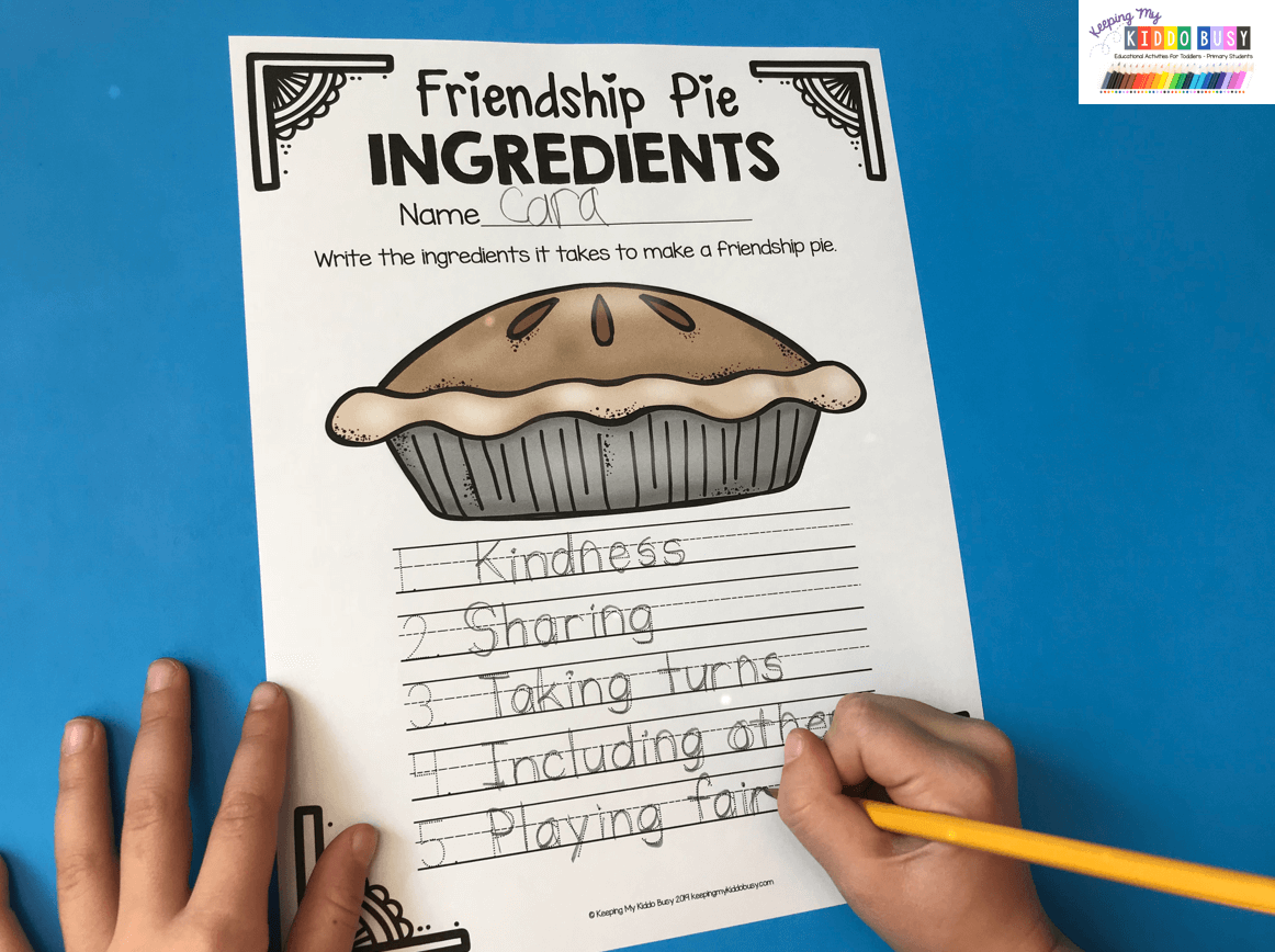 friendship writing activities