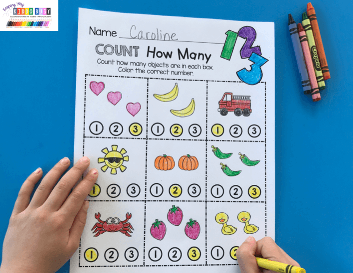 counting and cardinality freebies keeping my kiddo busy
