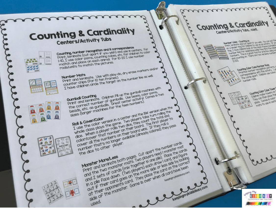 Busy Counting Keeping FREEBIES My Cardinality Kiddo \u2014 and