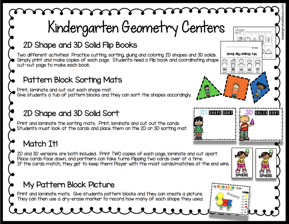 Kindergarten Geometry Unit - Freebies — Keeping My Kiddo Busy