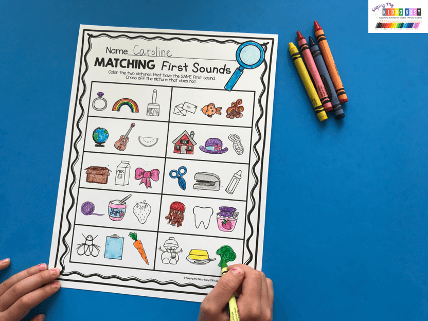 matching first sounds initial letter sounds