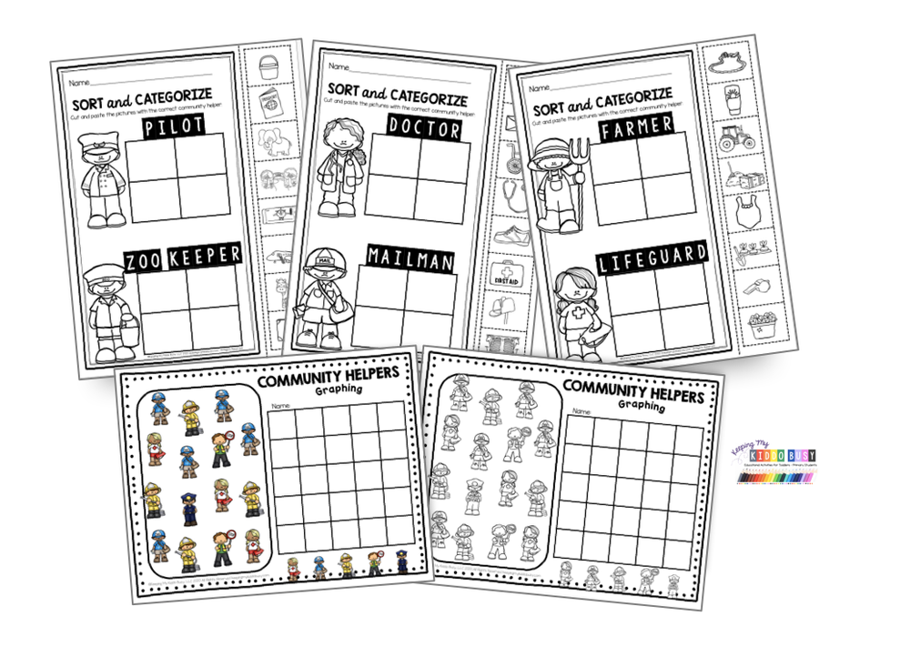 all about me and my community freebies keeping my kiddo busy