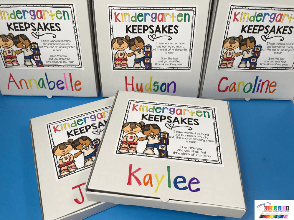KINDERGARTEN KEEPSAKES memories printable box gift