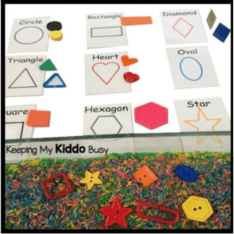 free sensory bins for toddlers preschool shapes