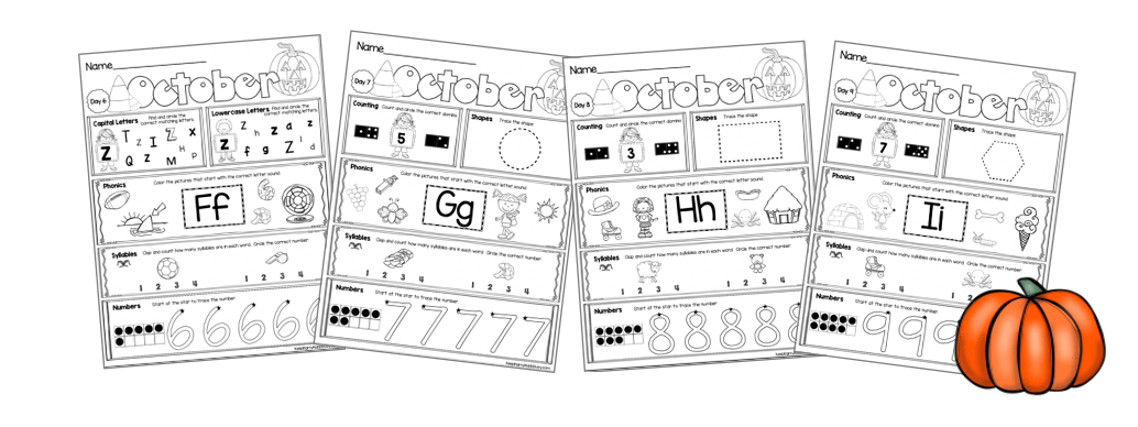 KINDERGARTEN MORNING WORK FREE PRINTABLES WORKSHEETS