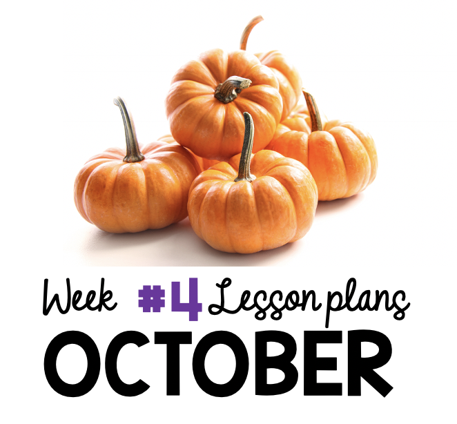 Week 4 Lessons in October -  FREEBIE