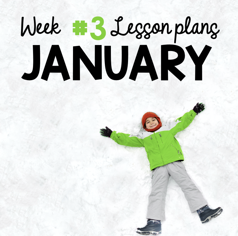 January Week 3 Lessons and Ideas for Kindergarten - Winter FREEBIES
