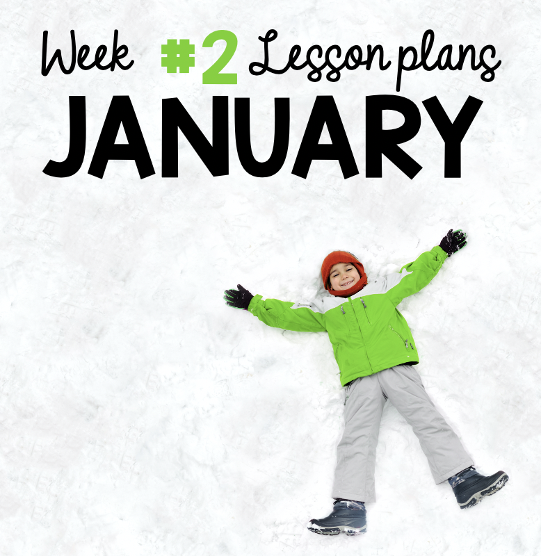 January Week 2 Lessons and Ideas for Kindergarten - NEW YEAR FREEBIE