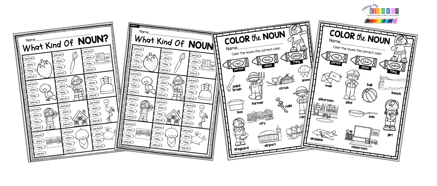 nouns primary grammar unit 1 free activities keeping my kiddo busy