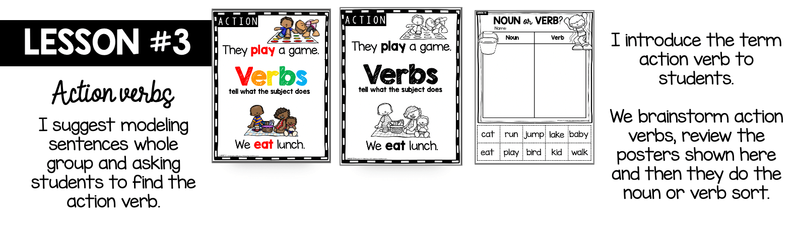 How to teach Verbs - Primary Grammar with FREE activities — Keeping My  Kiddo Busy