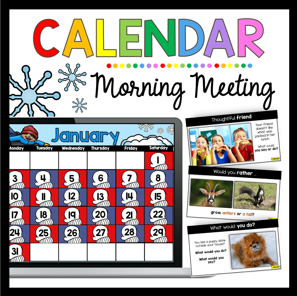 January Calendar Time in Kindergarten