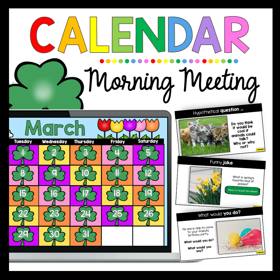 March Calendar Time in Kindergarten 