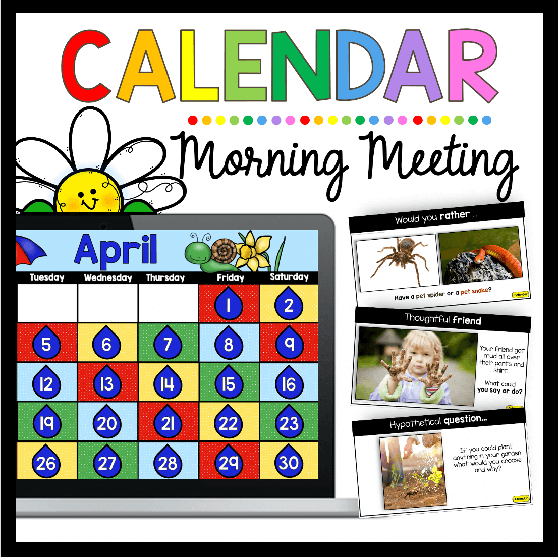 April Calendar and Morning Meeting in Kindergarten  