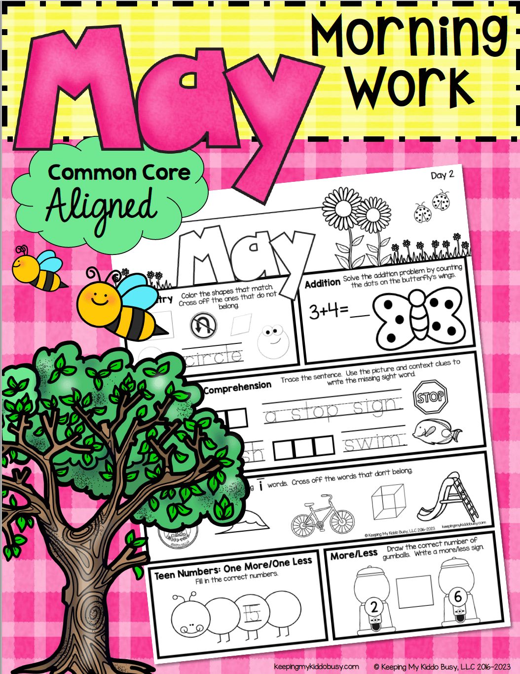kindergarten morning workbook Ladybugs bonds by The New Opportunities  Teachers