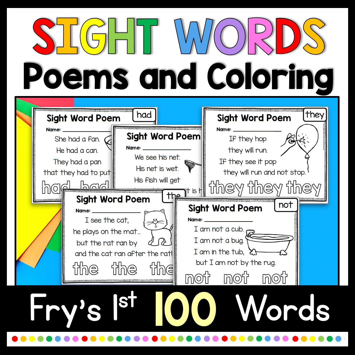 Sight Word Poems