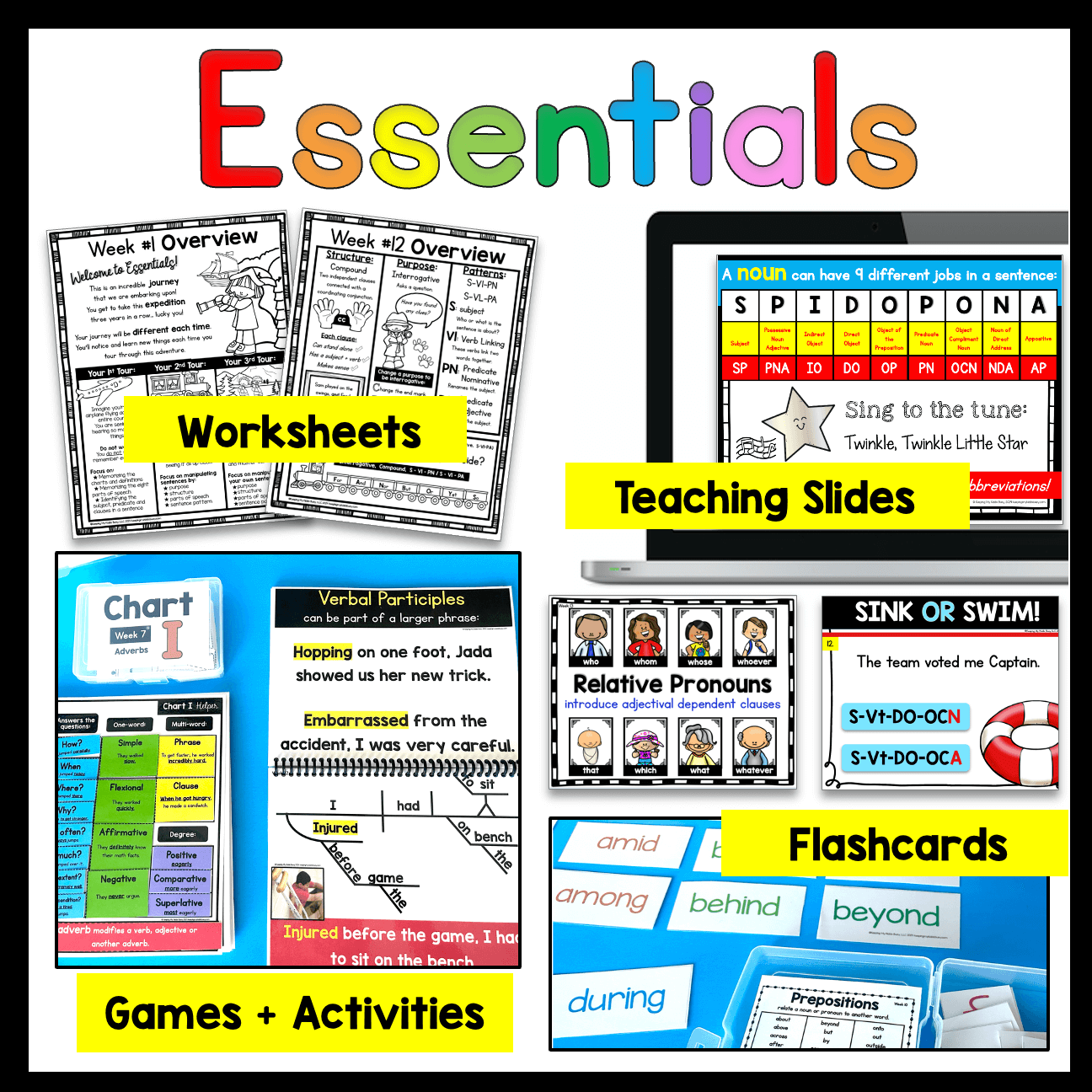 Essentials Week 1 Grammar - FREE Activities and Lessons