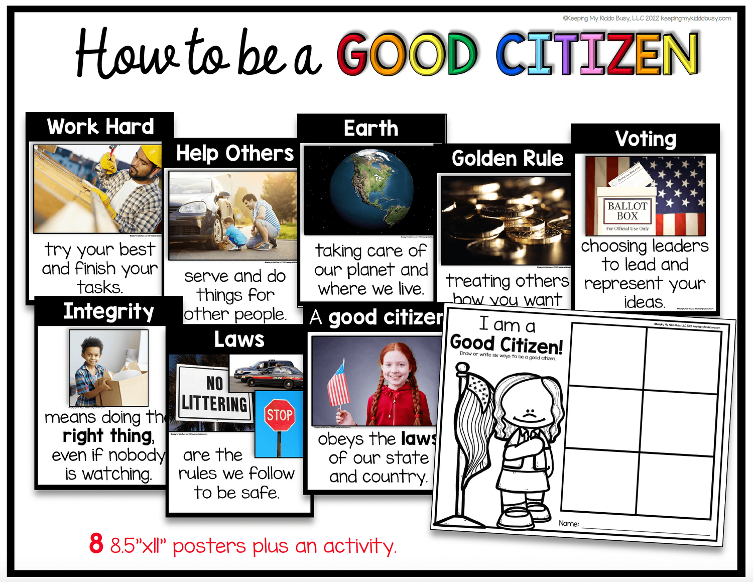 How to Be a Good Citizen at School Citizenship Skills FREEBIE