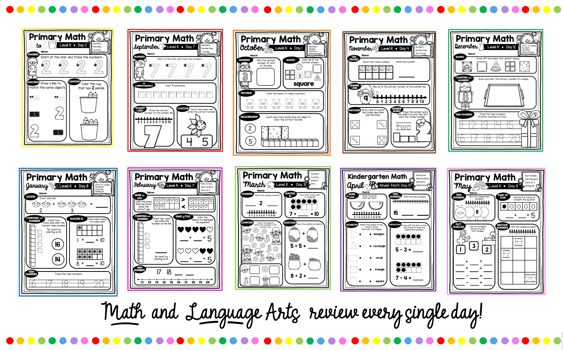 math homework kindergarten free printable worksheets